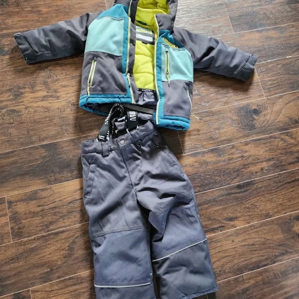 4T Monster Boys Winter Jacket and Ski Pants